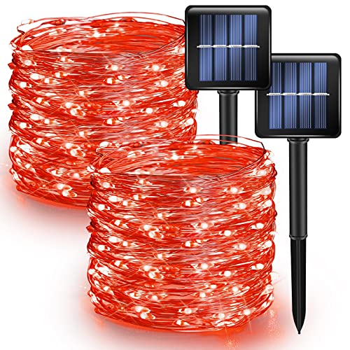 2 Pack Solar String Lights Outdoor