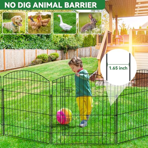 10 Panel No Dig Garden Fence with Gate (60 Sq Ft)