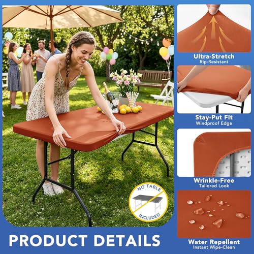 Fitted Tablecloth for 8 Foot Rectangle Tables (6 Count)