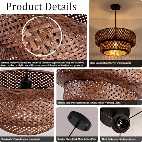 TeruTeru Ji Kaikang Bamboo Pendant Light