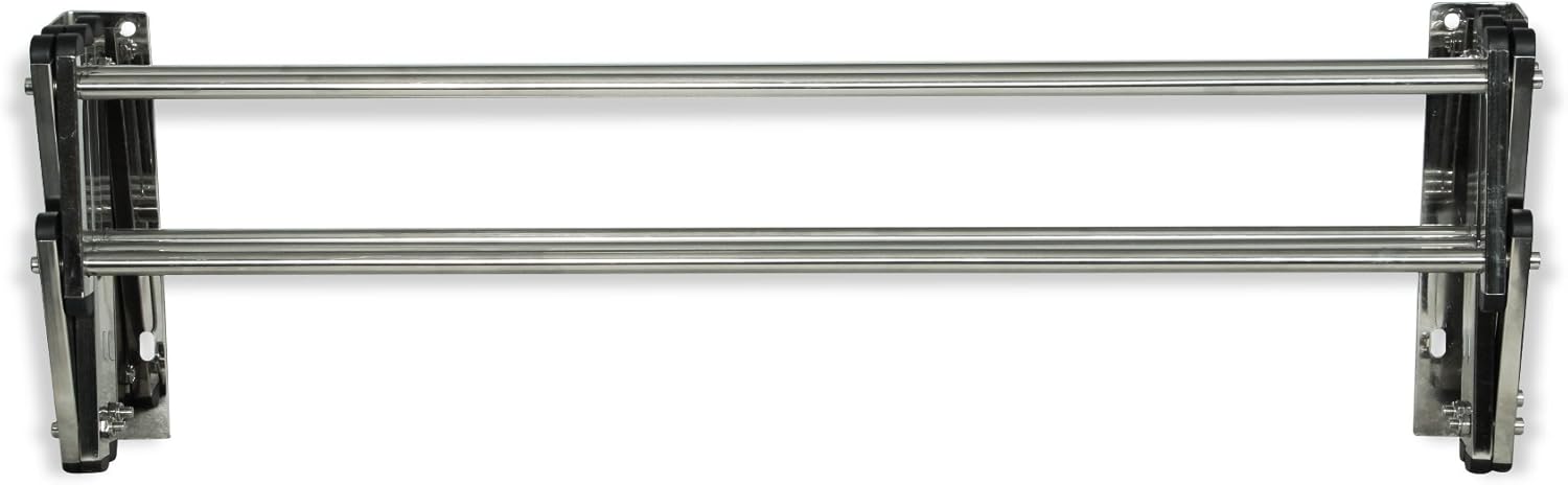AERO W Racks Stainless Steel Wall Mounted Collapsible Laundry Clothes Drying Rack 45 Pound Capacity 11 Linear Ft - NestledHome