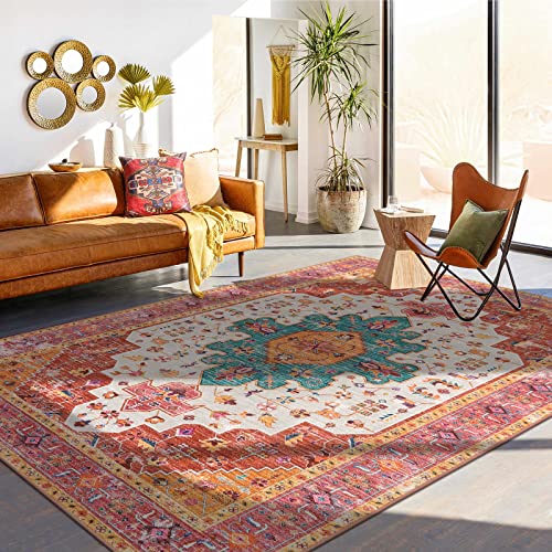 Ultra Thin Washable 10x14 Area Rugs for Bedroom (140 Sq Ft)