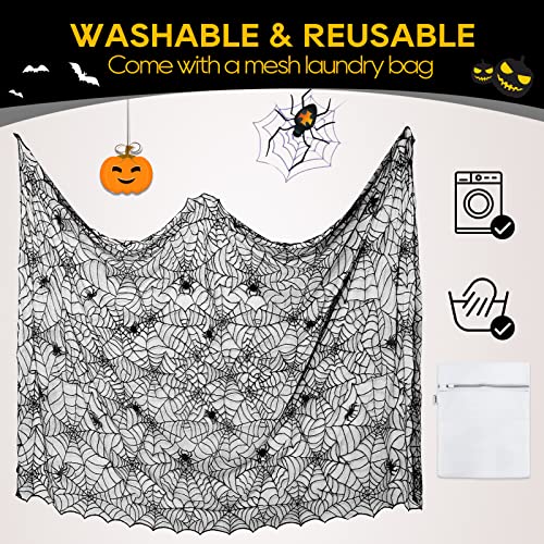 Black Lace Halloween Tablecloth