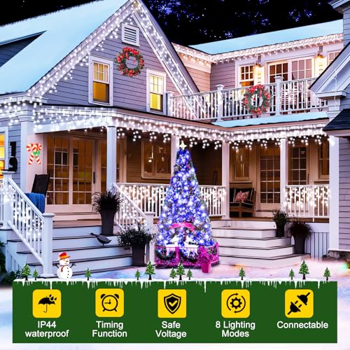 Christmas Lights Outside Decor 33FT 400 LED Indoor Light Connectable