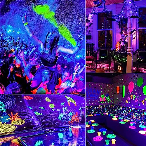 Black Light 30W LED Blacklight Flood Light Outdoor for Glow Party (4 Count)