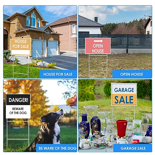 30 Pcs Heavy Duty Metal H Frame Yard Sign Wire Stakes 30'' x 10'' (30 Count)
