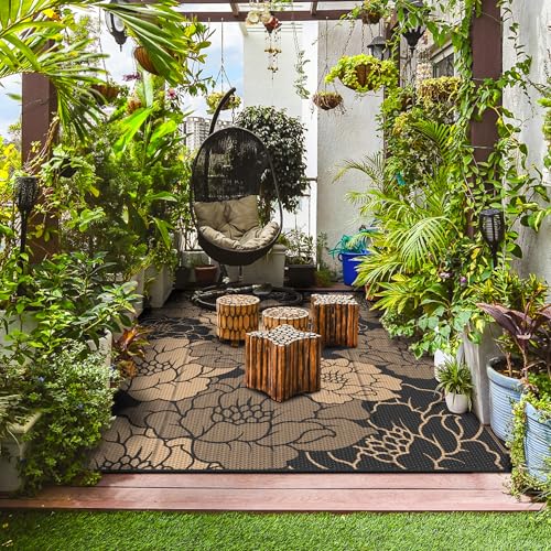 Outdoor Rug Waterproof Plastic Rugs for Patio (80 Sq Ft)