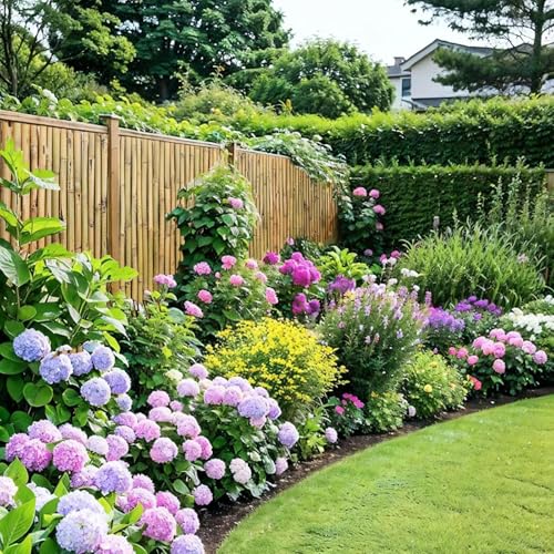 Natural Rolled Bamboo Privacy Fence (32 Sq Ft)