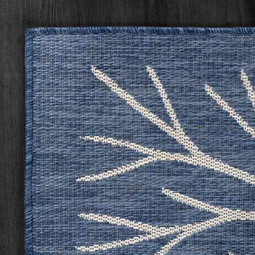 Washable Indoor Outdoor Rug 5x7 Modern Area Rugs Branch Pattern Non Shedding Waterproof Easy Clean Patio Deck Porch Living Room Bedroom Garden RV (35 Sq Ft)