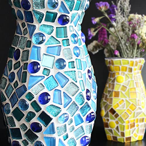Assorted Blue Irregular Crystal Mosaic Tiles (9 Ounce)