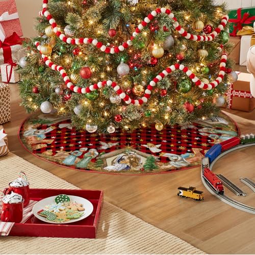 Buffalo Plaid Christmas Tree Skirt 36 Inch