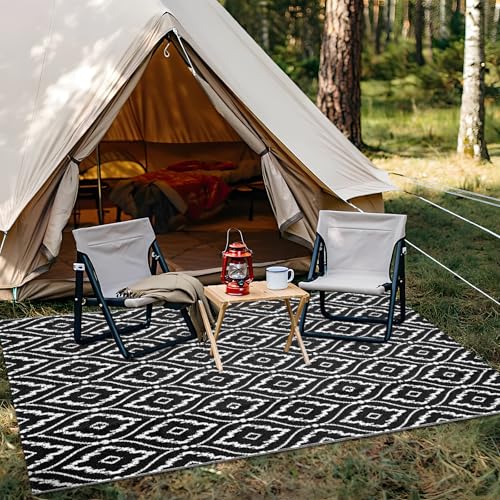 Outdoor Rug 5x8 ft Waterproof Reversible Braided Mat