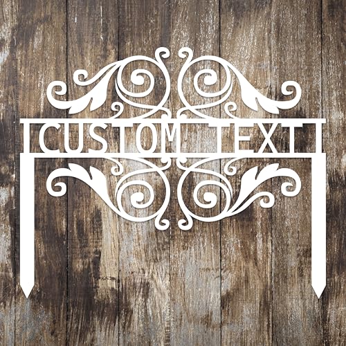 Personalized Metal Garden Sign with Stake