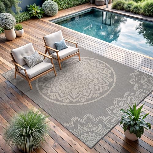 Outdoor Rug 9x12 Modern Area Rugs for Large Indoor and Outdoor Patios and Porches