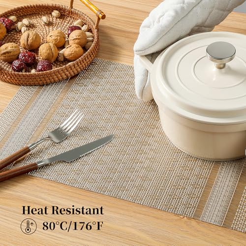 Stardust Yellow Placemats Set of 6 (6 Count)