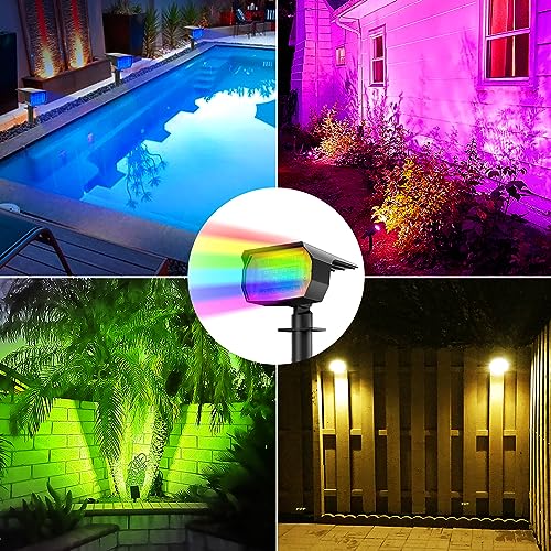 Solar Spot Lights Outdoor Color Changing (2 Count)