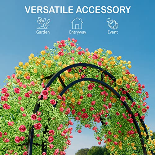 8.5ft Metal Garden Arch Trellis for Climbing Plants