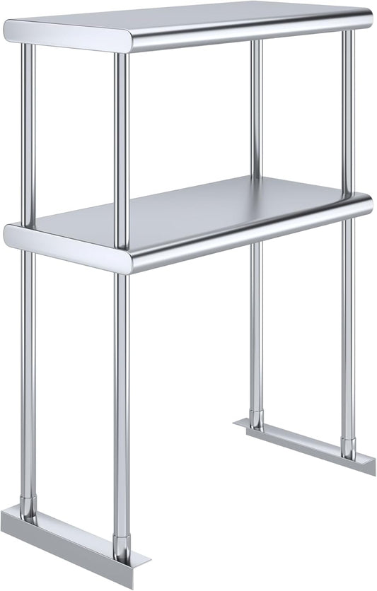 AmGood Double OverShelf Stainless Steel NSF - Many (24" Long x 12" Deep) - NestledHome