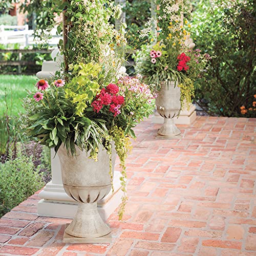 Garden Plastic Urn Planters for Outdoor Plants (2 Count)