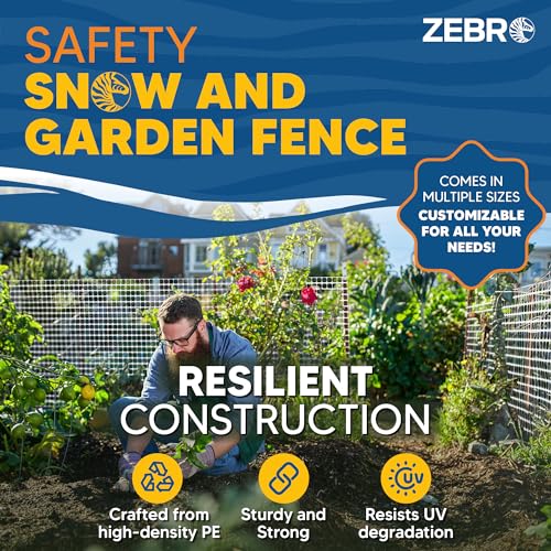 4' x 100' White Plastic Garden Fence Roll (400 Sq Ft)