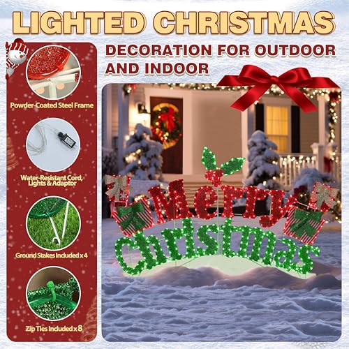 6FT Merry Christmas Sign for Decoration