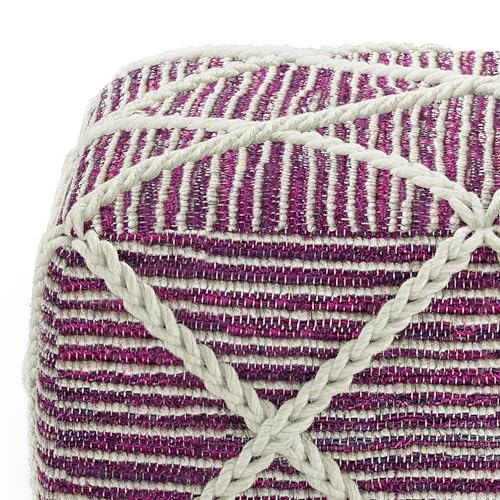 Edgeley 18" Wide Round Pouf in Grey