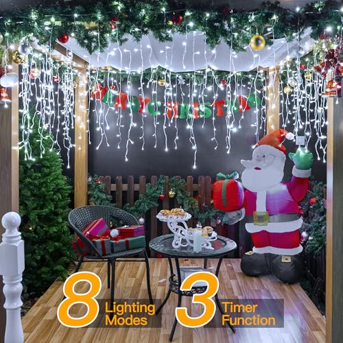 Icicle Lights for Outside 720LED 60FT (60 Foot)