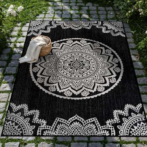 Outdoor Rug 8x10 Modern Area Rugs for Indoor and Outdoor Patios and Porches