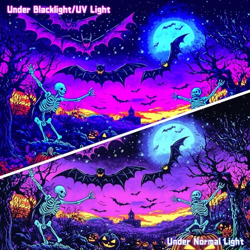 UV Reactive Halloween Tapestry
