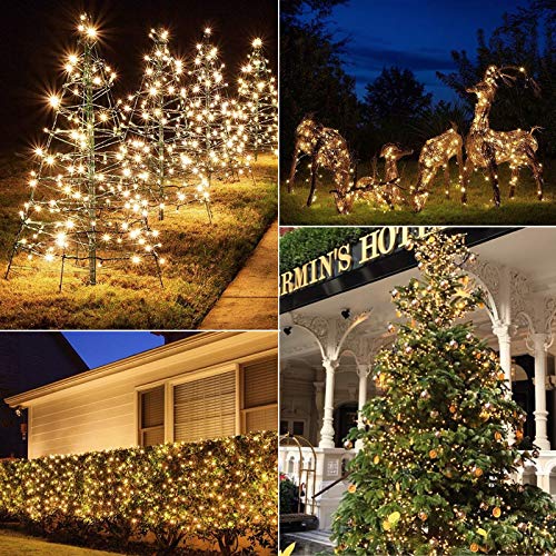 Battery Operated Christmas Lights 2 Pack 18 FT 50 LED Warm White (50 Count)