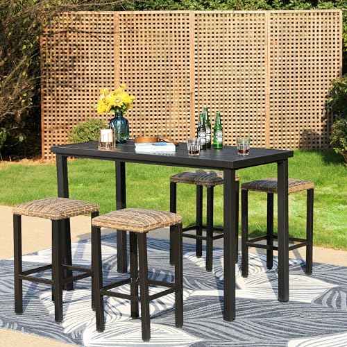55" x 27" x 37"H Patio Bar Table Counter Height Rectangle