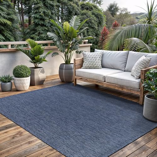 Washable Indoor Outdoor Rug 10x14 Weather Resistant Area Rugs Modern Solid for Porch Deck Balcony Backyard Patio Outside Carpet (144 Sq Ft)