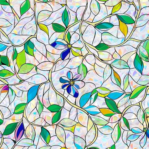 Rainbow Stained Glass Window Privacy Film