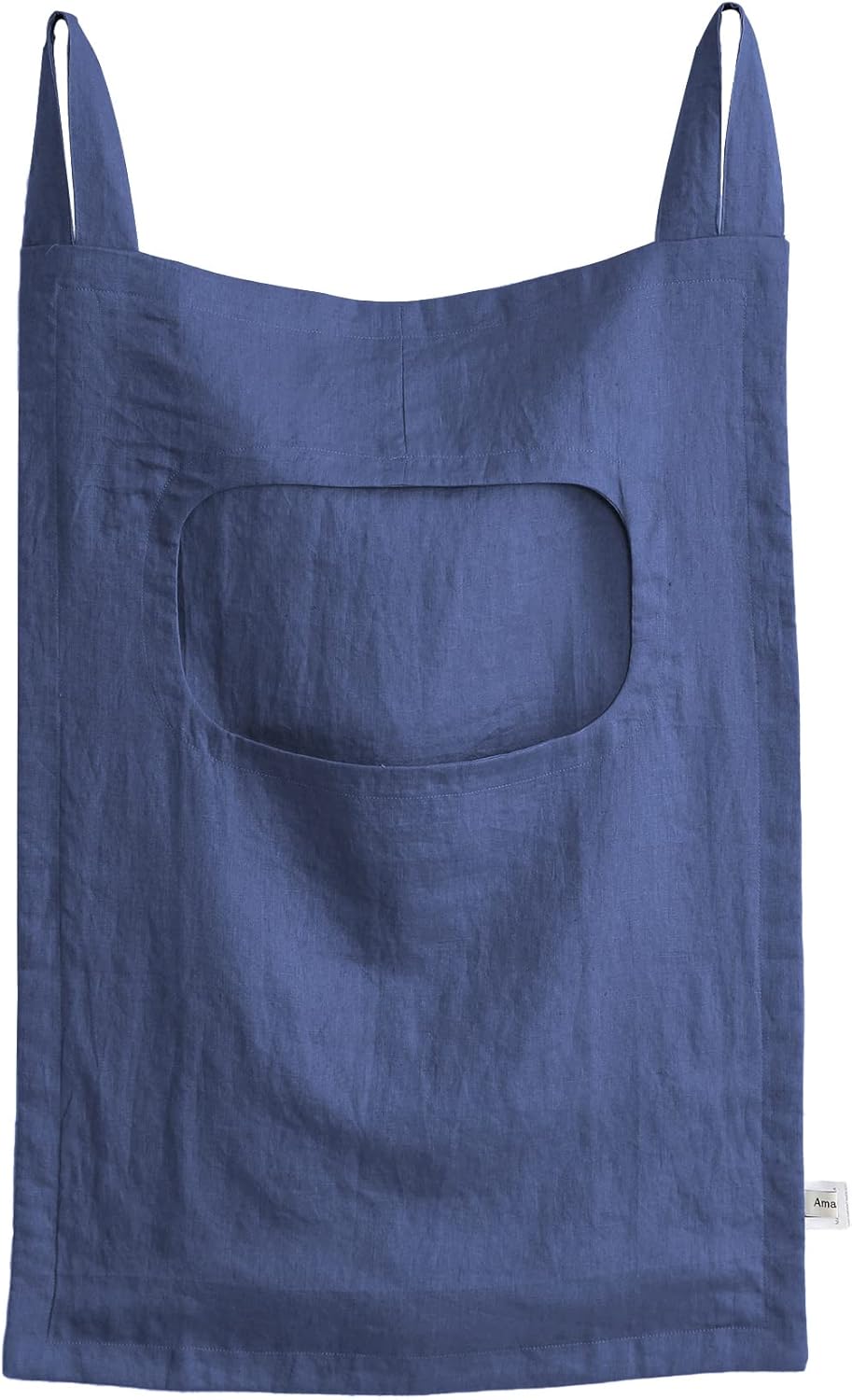 Amazhiyu 100% Linen Door Hanging Laundry Hamper Bag, 19x27 Inches (Navy) - NestledHome