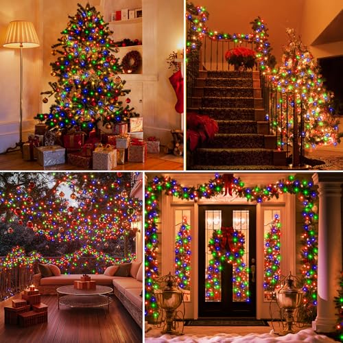 4 Pack Timer Christmas Fairy Lights Battery Operated 16.4FT 50 LED (200 Count)