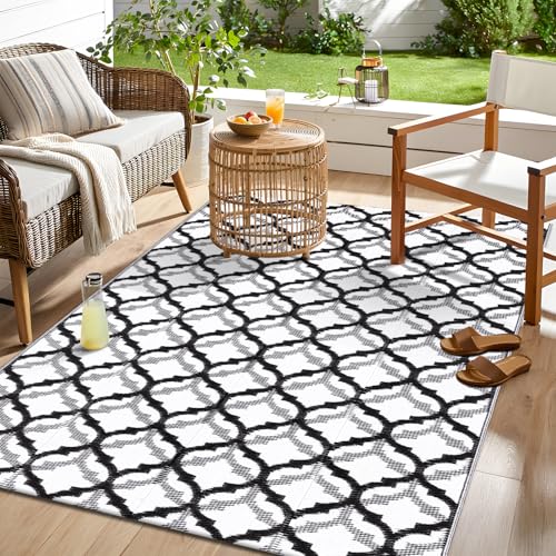 Outdoor Rug 5x8 ft Waterproof Reversible Braided Mat (40 Sq Ft)