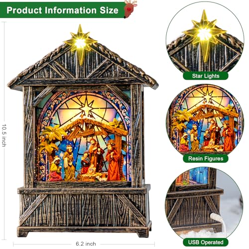 Christmas Snow Globe Lantern Indoor Decor