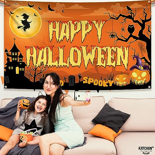 Spooky Happy Halloween Banner 72x44 Inch