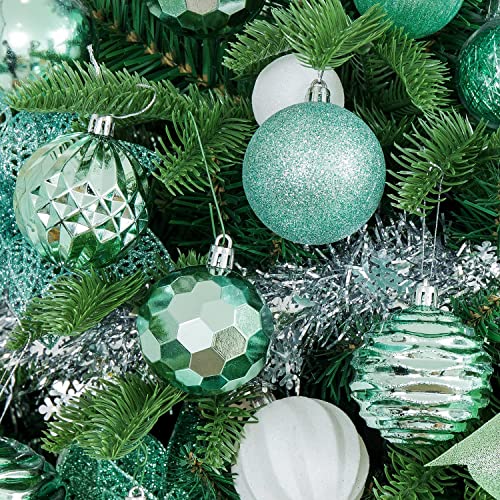 24ct Mint Green Christmas Ball Ornaments for Tree Decorations (24 Count)