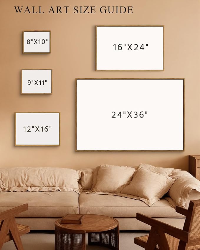 InSimSea Framed Canvas Wall Art Vintage Decor, Flowers Canvas Wall Art Modern Farmhouse Decor, Botanical Wall Art Painting for Office, Bedroom Bathroom Office home Decor, 24"x36"