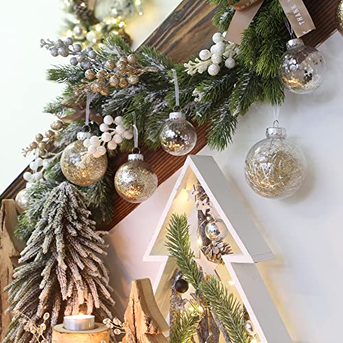 30 Pack Clear Christmas Ball Ornaments (30 Count)