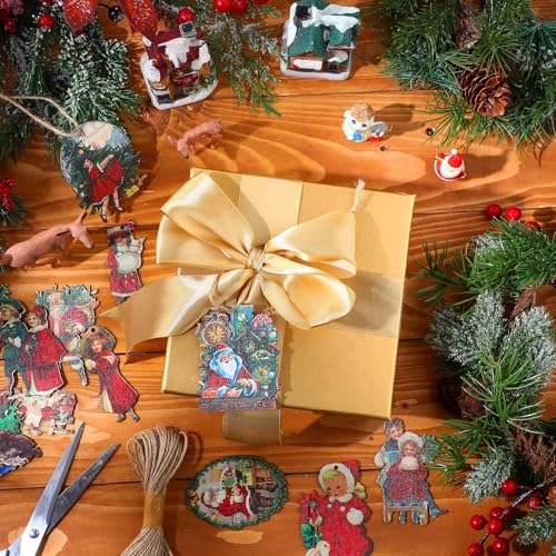 48 Pcs Wooden Christmas Ornaments (48 Count)