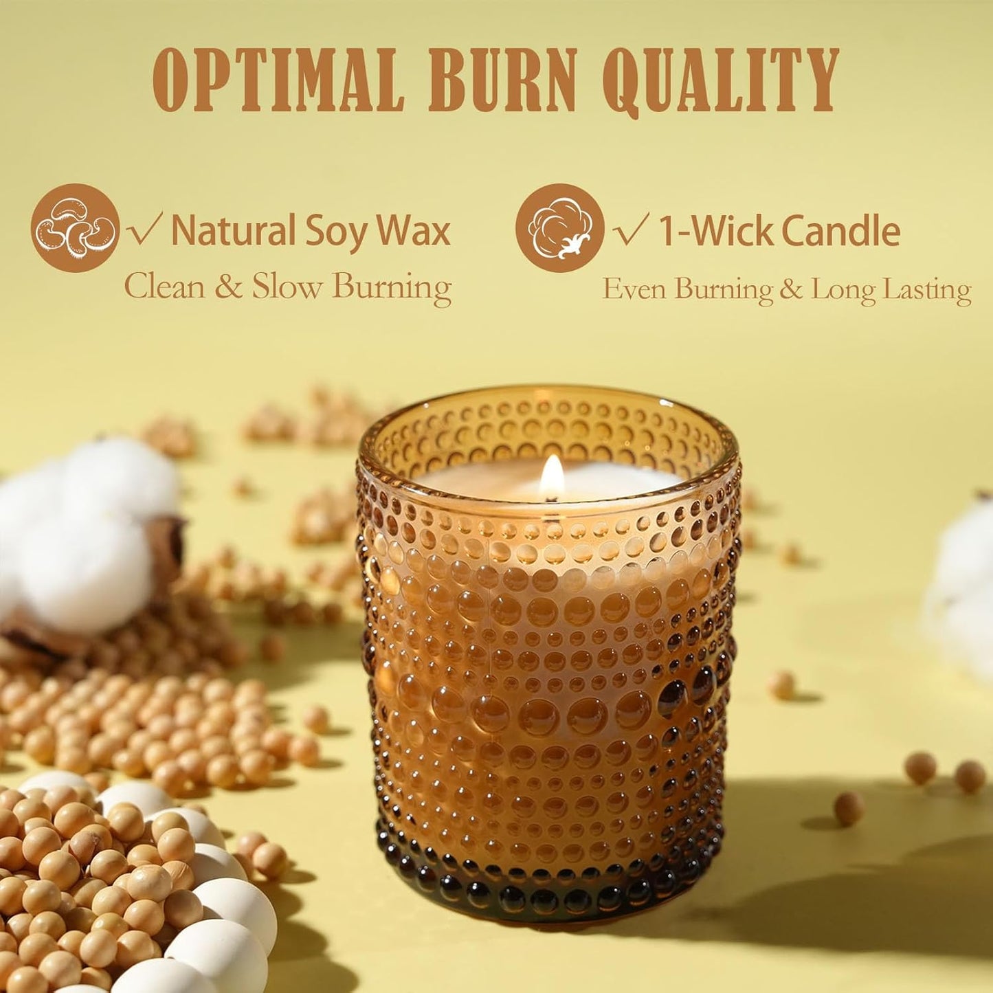 Scented Candles, Soy Scented Candle for Home Large Jar Candles, Over 25 Hours Christmas Candles Ideal Holiday Gift - NestledHome