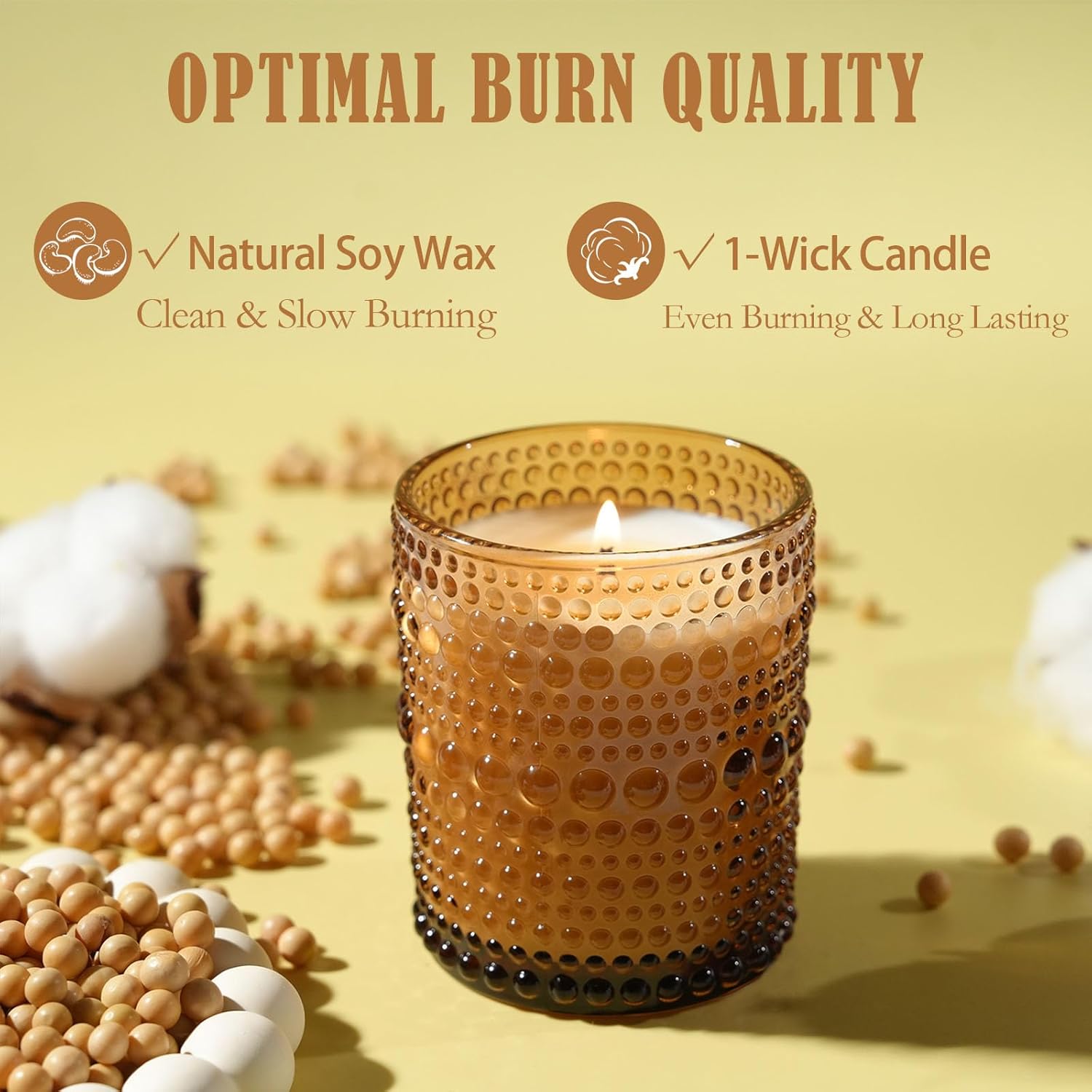 Scented Candles, Soy Scented Candle for Home Large Jar Candles, Over 25 Hours Christmas Candles Ideal Holiday Gift - NestledHome