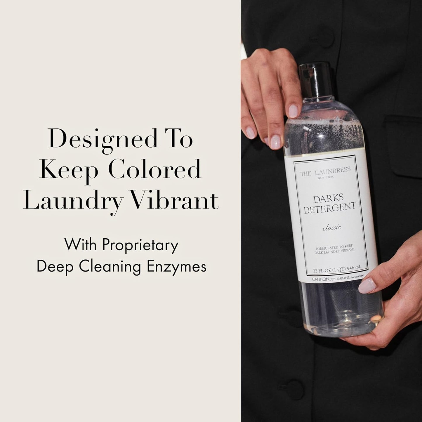 The Laundress Darks Detergent, Concentrated Laundry Detergent Liquid, For Rich Vibrant Colors, Tough on Stains, Classic Scent, 32 oz. - NestledHome