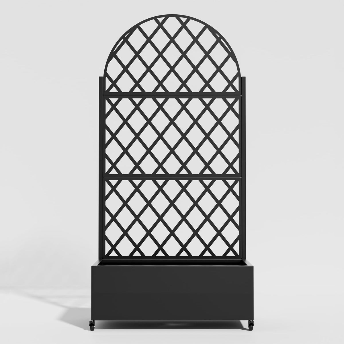 Metal Raised Garden Bed with Trellis and Wheels