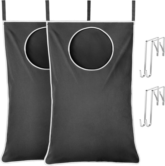 Lifewit 2 Pack Over Door Laundry Hamper, Large Collapsible Hanging Laundry Hamper, Hanging Laundry Basket Bag for Bathroom Bedroom Dirty Clothes Storage Organizer, Dark Gray - NestledHome