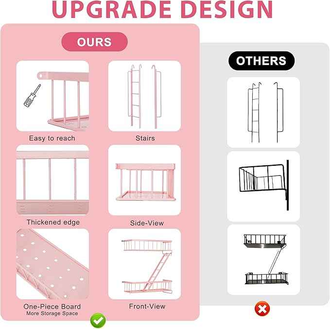 Fire Escape Shelf - Pink Wall Decor Floating Shelves, Cute Metal Ladder Shelving for Bedroom, Home Decor Display (3-Tier)