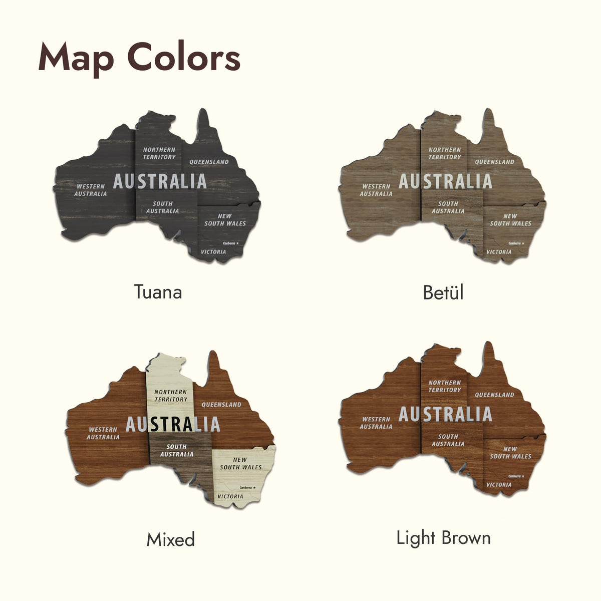 Multilayer 3D Wooden World Map