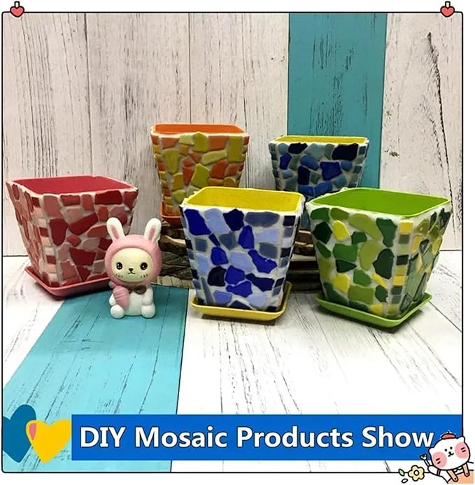 Mosaic Tiles 200g/7.05oz(Approx. 155-170pcs) Porcelain Mosaic Tiles 1-2.5cm 0.4mm Thickness Ceramic Mosaic Stones DIY Mosaic Craft Material(Silver)